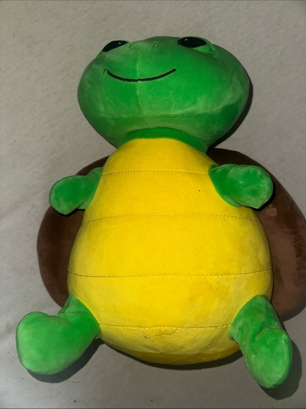Kids Plush Turtle Stuffed Animal - Green & Yellow Plushie